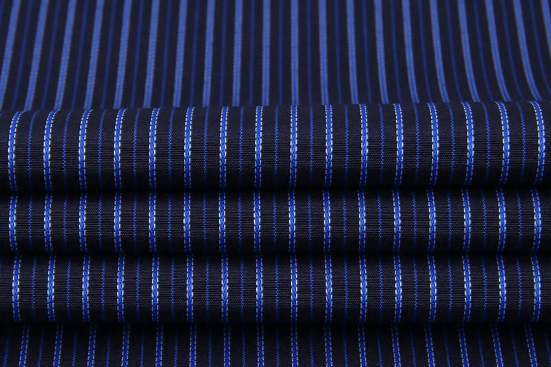 Marineblaues gestreiftes Hemd | Moderne Passform | Größen 38-48