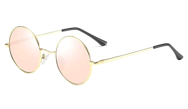 Rosa runde polarisierte Sonnenbrille