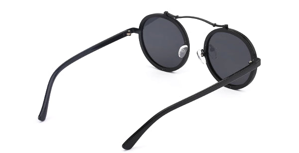 Schwarze runde Retro-Sonnenbrille