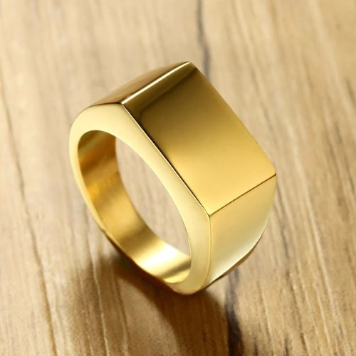 Goldfarbener Pinky-Siegelring