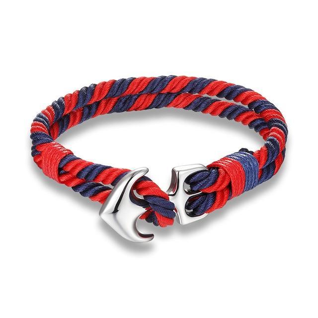 Rot-weißes Ankerarmband