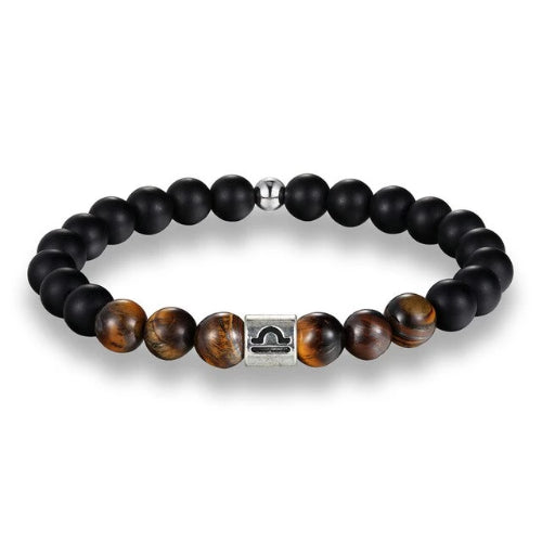 Braunes Perlen-Sternzeichen-Armband
