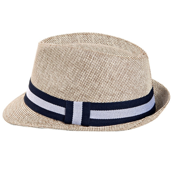 Hellbrauner Stroh-Fedora