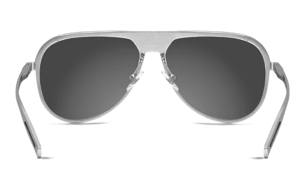 Silberne polarisierte Luxus-Fliegerbrille