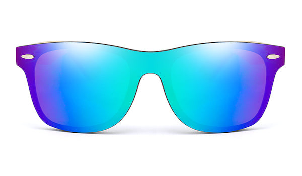 Lila Sonnenbrille aus Bambusholz