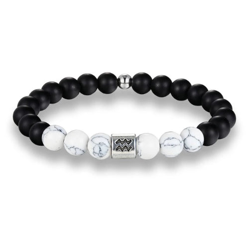 Weißes Perlen-Sternzeichen-Armband