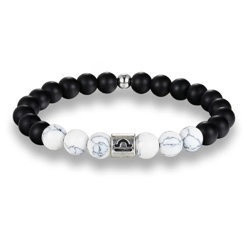 Weißes Perlen-Sternzeichen-Armband