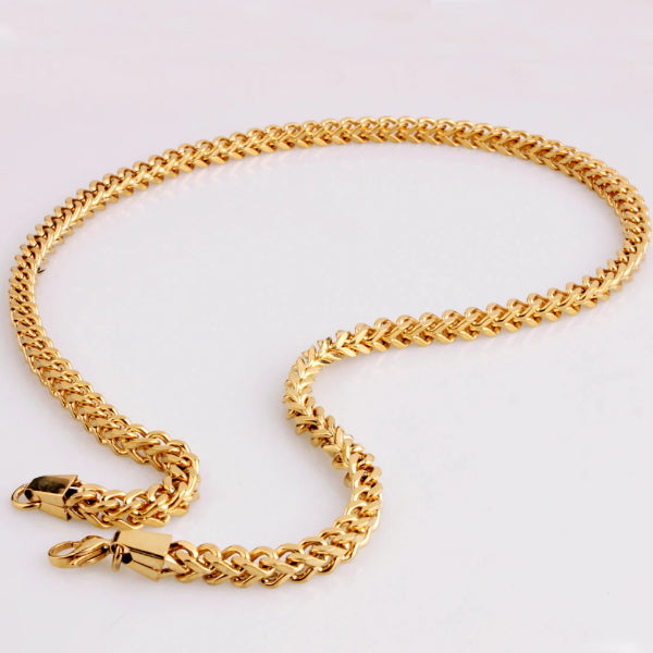 6 mm goldene Franco-Kette
