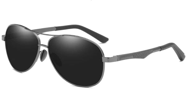 Schwarze polarisierte Pilotensonnenbrille