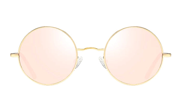 Rosa runde polarisierte Sonnenbrille