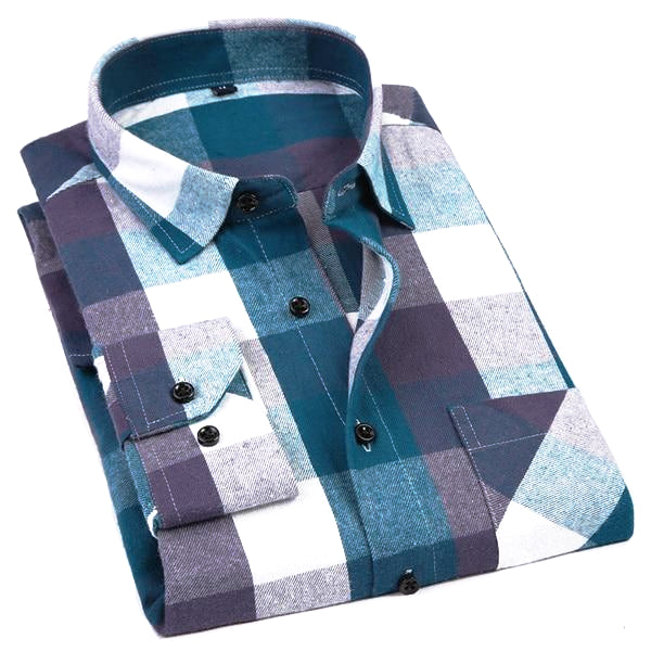 Blau kariertes Hemd – 10 Stile | Normale Passform | Größen 38-44