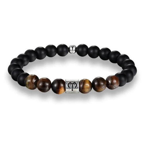 Braunes Perlen-Sternzeichen-Armband