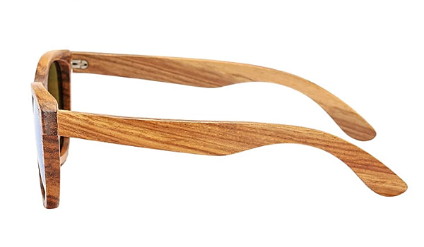 Braune polarisierte Sonnenbrille aus Bambusholz